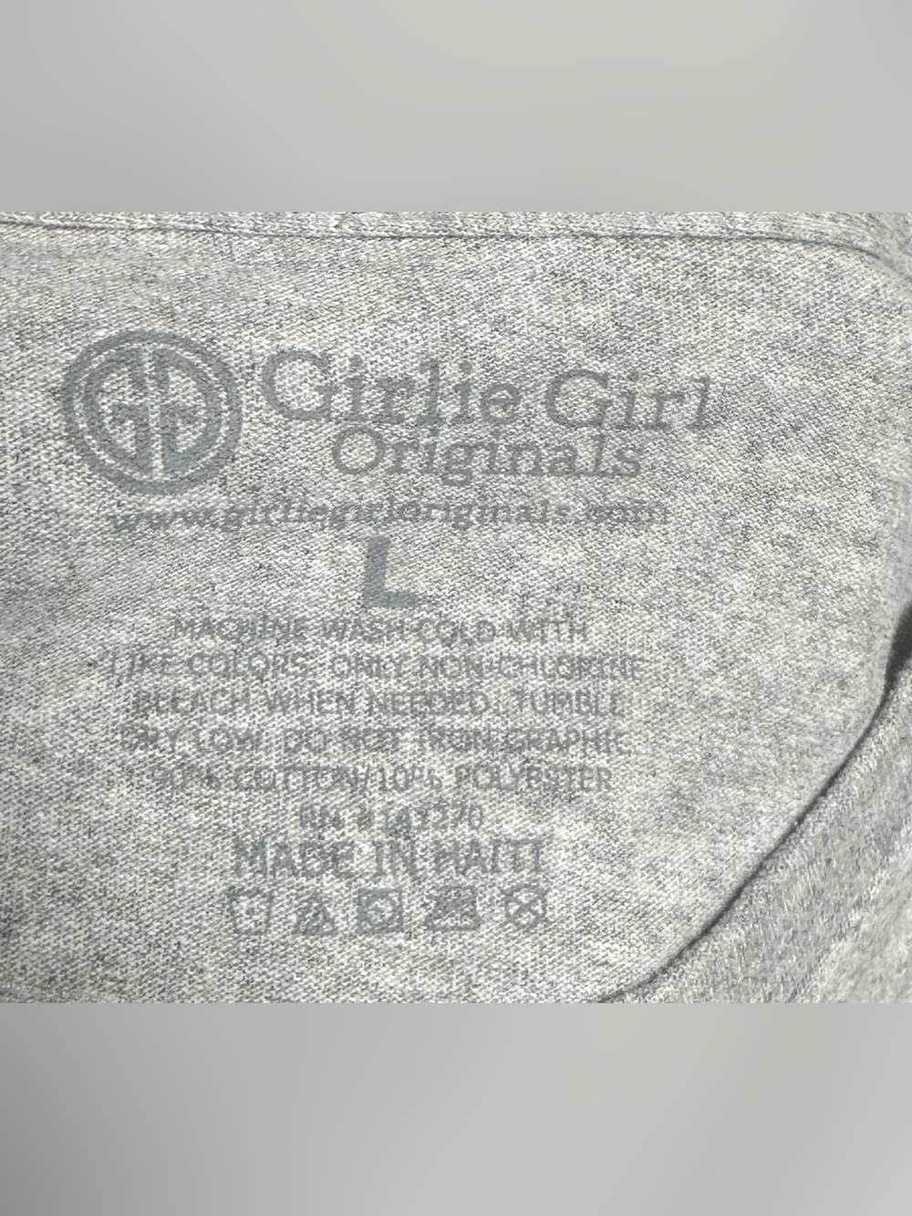 Girlie Girl Originals Gray Graphic Tee - Large - Picture 5 of 5